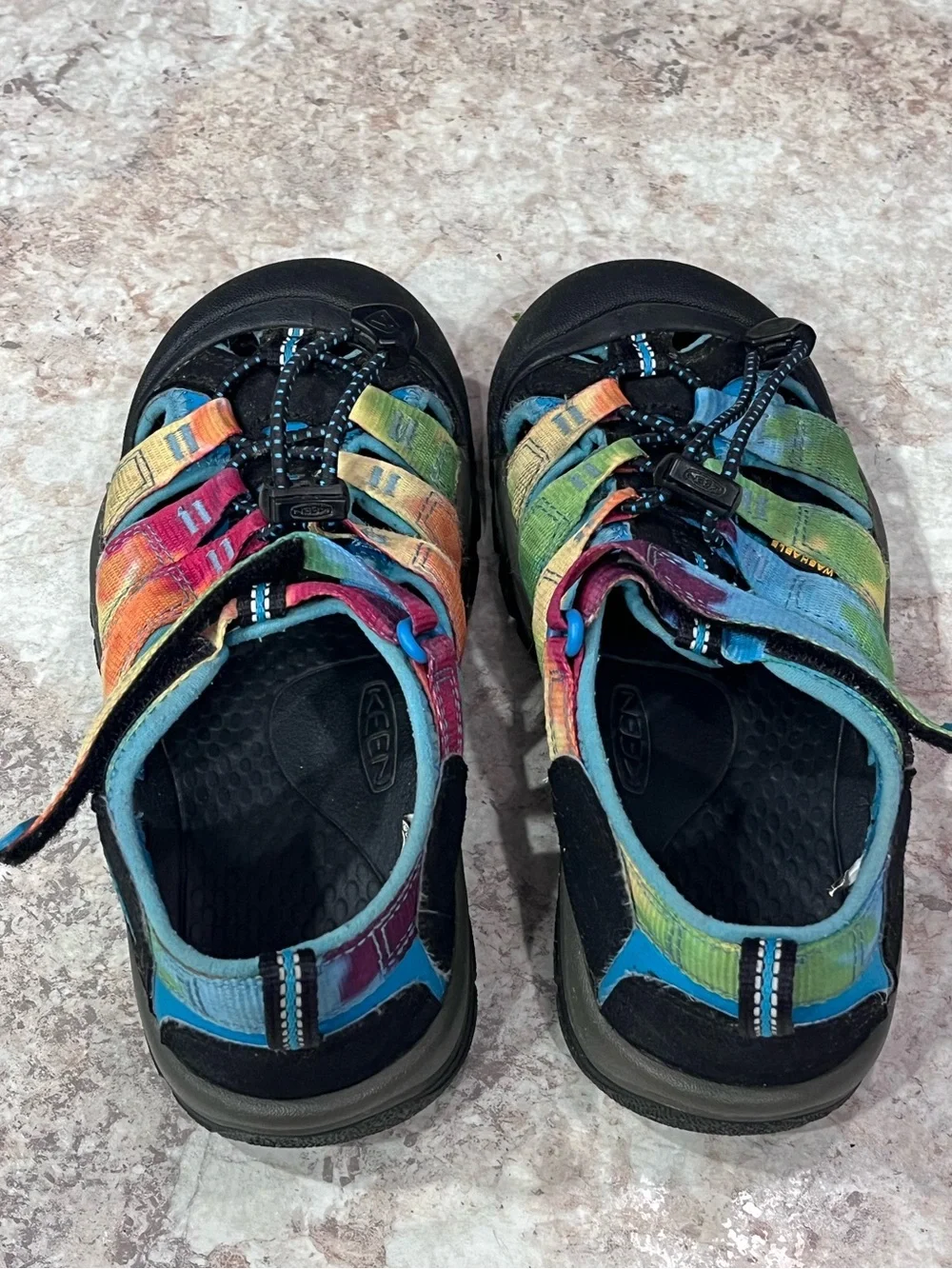 Keen Little Kids' Newport H2 Rainbow Tie Dye Sz 2